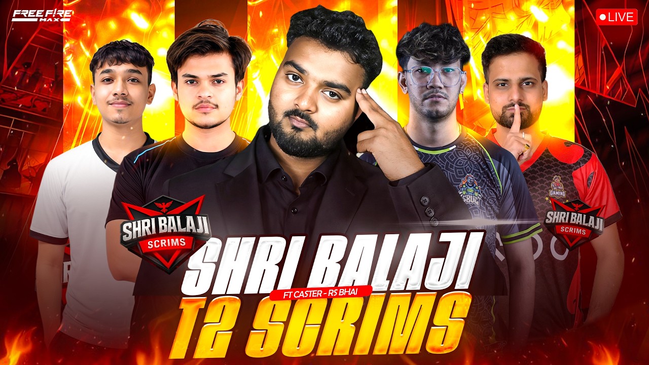 🔴SHRI BALAJI SCRIMS 9PM T2 LOBBY LIVE CASTING  WITH RS BHAI #esportscommunity