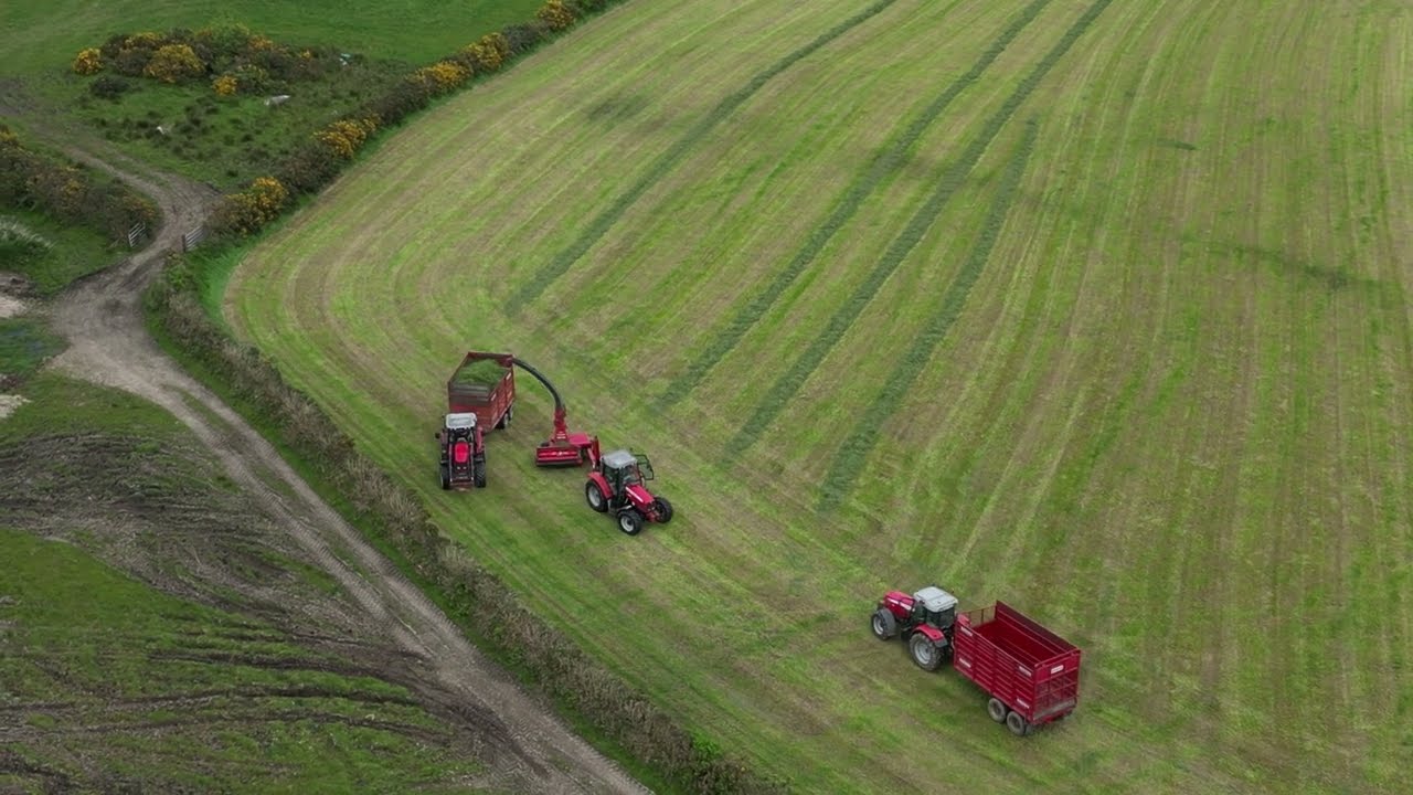 Only Red will do. First cut silage '24, Tullynavin. DJI Mini 3 Pro.