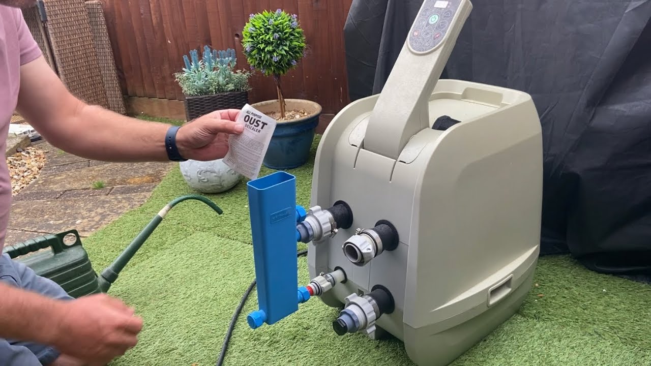 Prevent and fix E02.  Descaling a Lay Z Spa 2022 (4-pipe) Hydrojet pump with an EASY-SCALE ™️ kit.