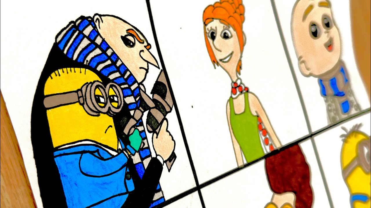 Drawing DESPICABLE ME 4 All Characters!