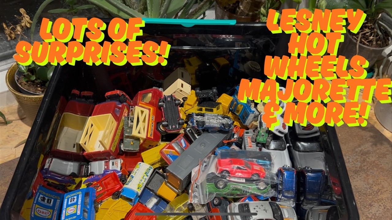 Sorting a Box of vintage Diecast Models from a HOARDER GARAGE. (Lesney, siku, corgi, Hot Wheels ETC)