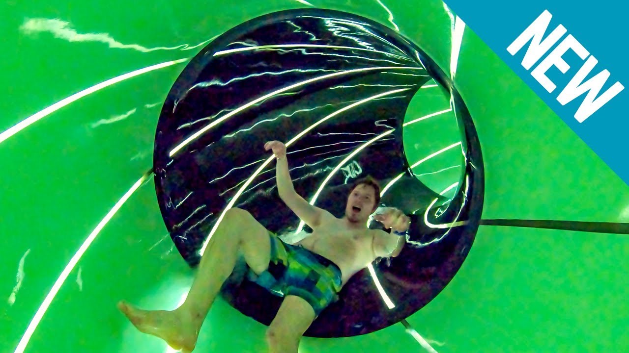 LED Multimedia Water Slide [NEW 2019] Solebad Werne 4K POV