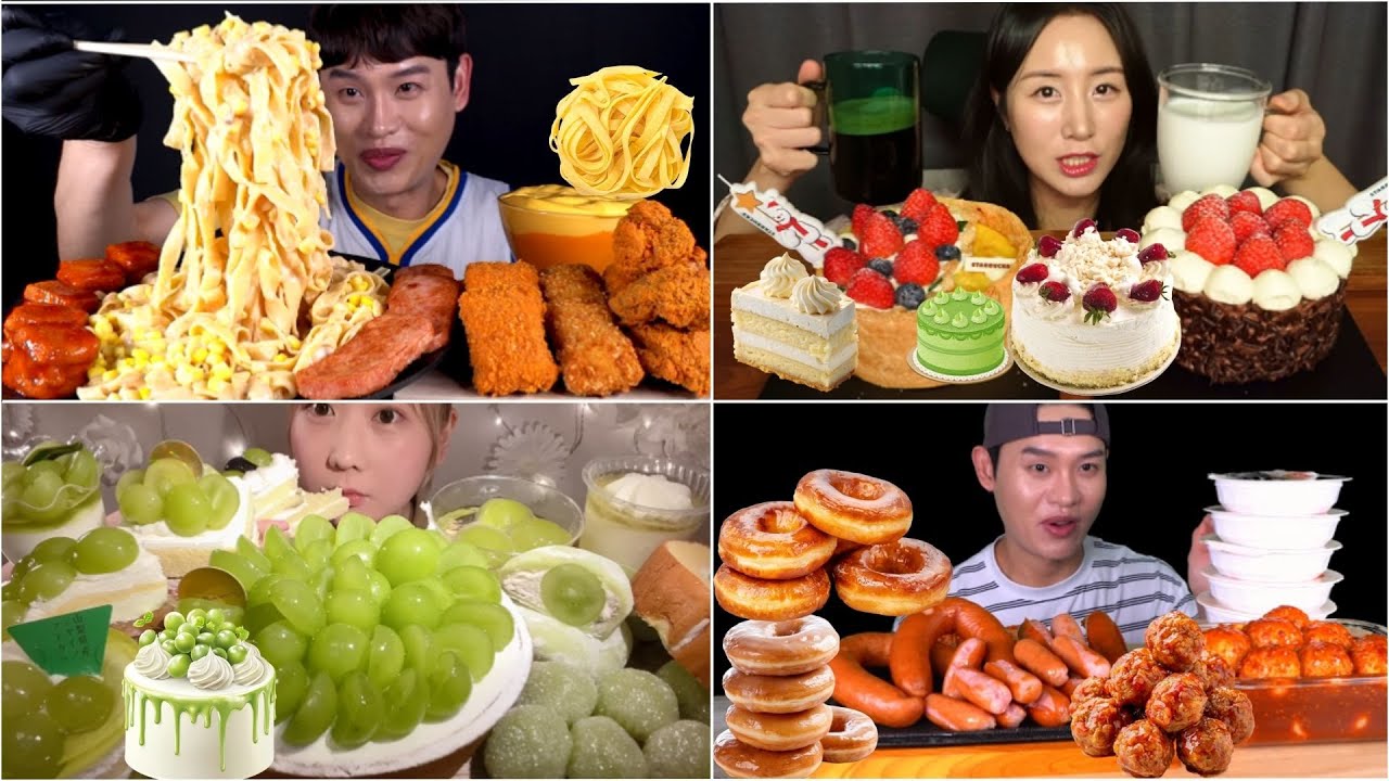 ULTIMATE Mukbang Feast 🍜🍰🍩 | Noodles, Fried Chicken, Cakes, Donuts & More Eating Show