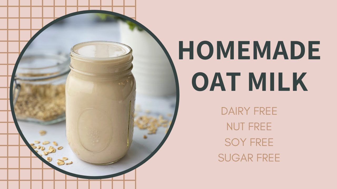 HOMEMADE OAT MILK | dairy free + nut free +  sugar free + easy + affordable + 5 minute recipe