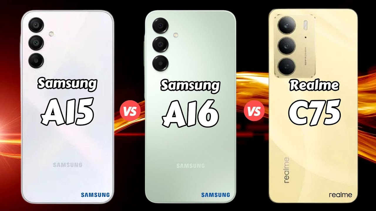 Samsung Galaxy A15 4G vs Samsung Galaxy A16 4G vs Realme C75