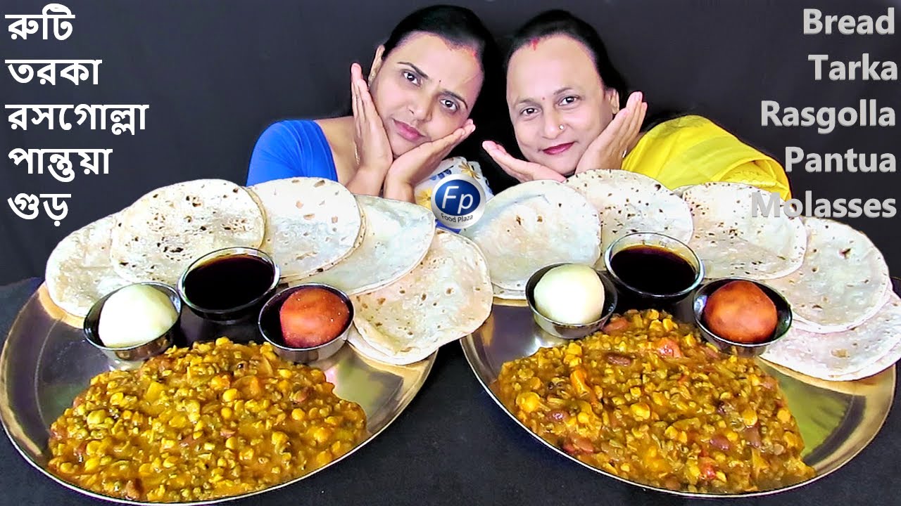 TADKA ROTI CHALLENGE+ROSOGOLLA PANTUA GUR EATING COMPETITION TARKA RUTI  MUKBANG KHABAR PRATIYOGITA