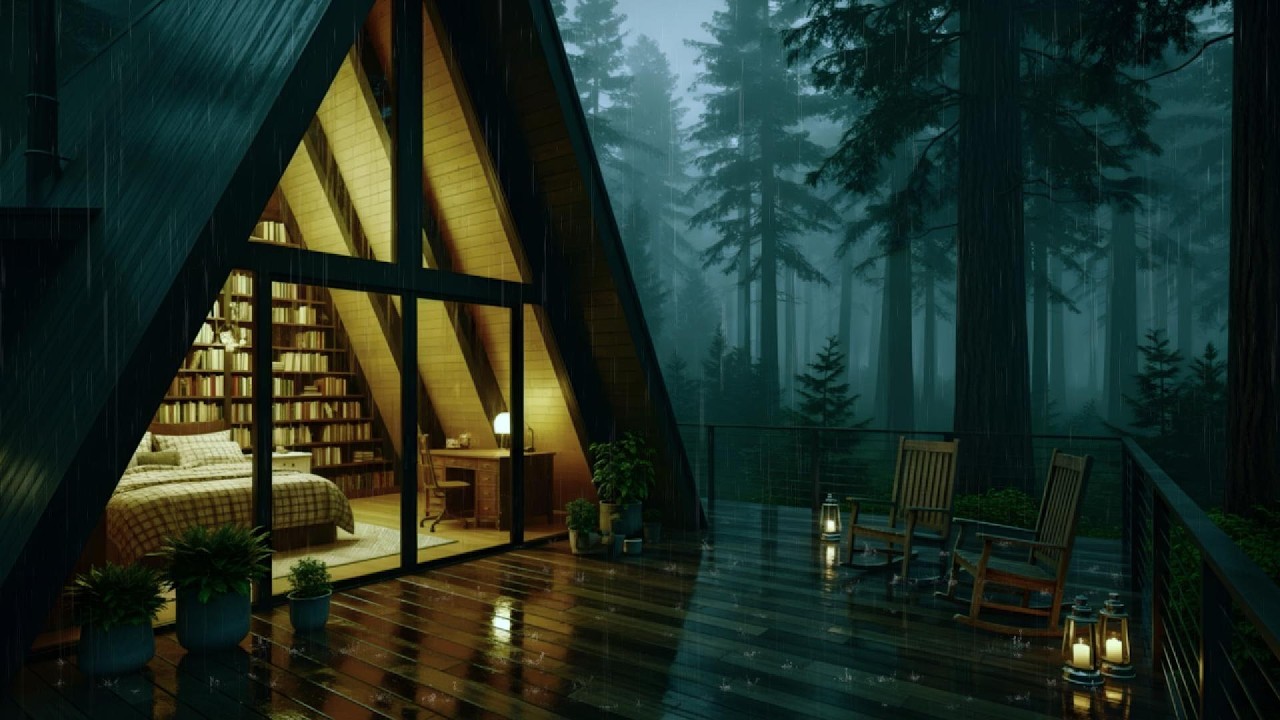 Relaxing Night Rain Ambience 🌙 | Deep Sleep Therapy for Insomnia & Anxiety