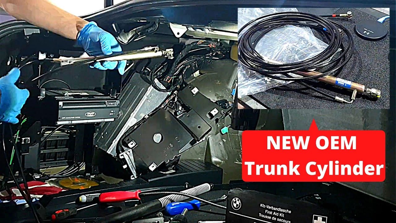BMW e65 e66 Hydraulic Trunk Cylinder Replacement