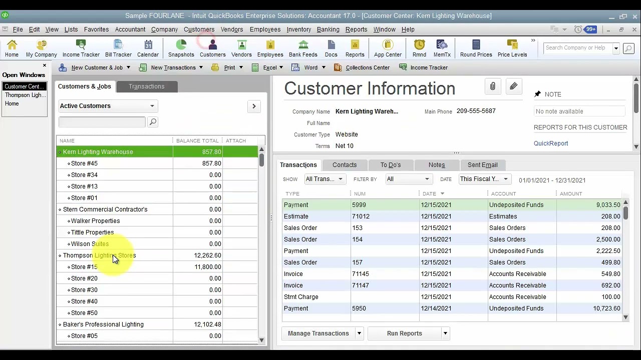 QuickBooks - Statement Charges 2017