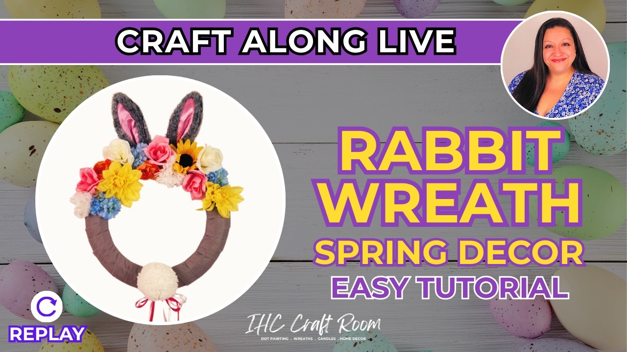 Classic Grey Felt Rabbit Wreath: Simple 14