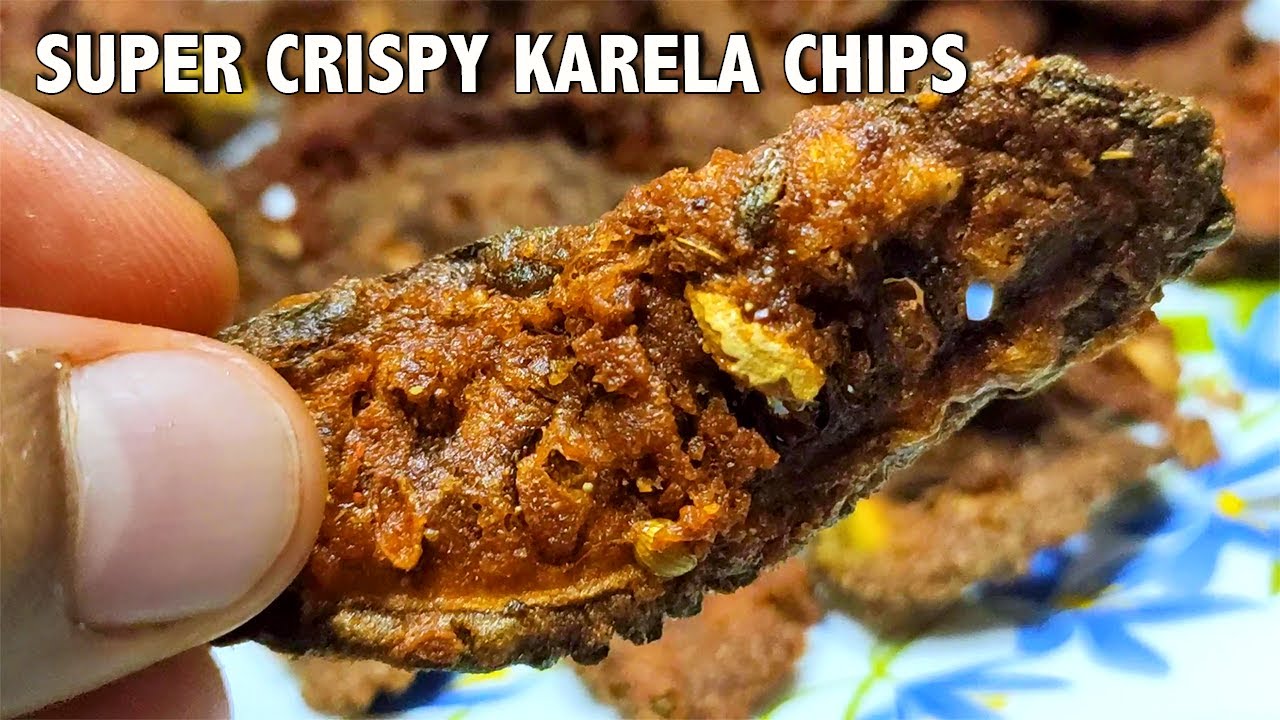 Super Crispy Karela Chips Recipe | How to make Crispy Bitter Gourd Chips | Instant Bitter Gourd Fry