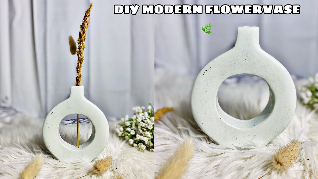 HOW TO MAKE DIY MODERN FLOWERVASE USING PLASTER | DIY | HOME DECOR IDEAS