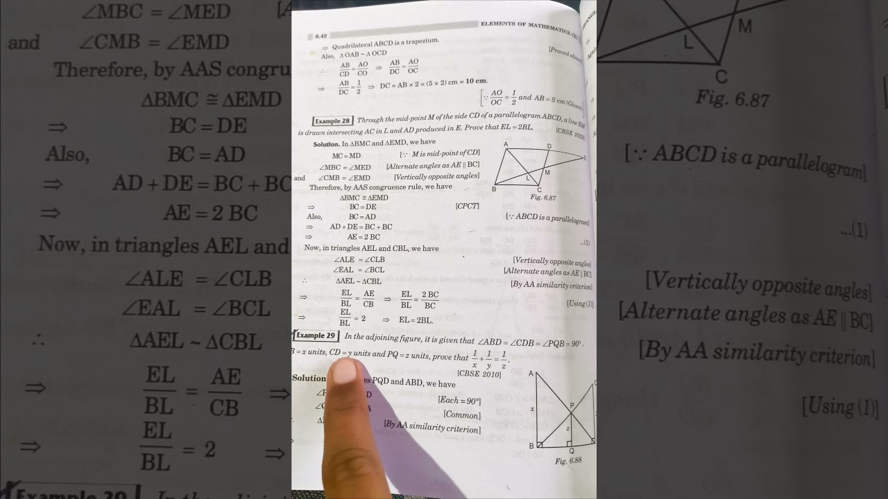 triangles class 10 most important question 