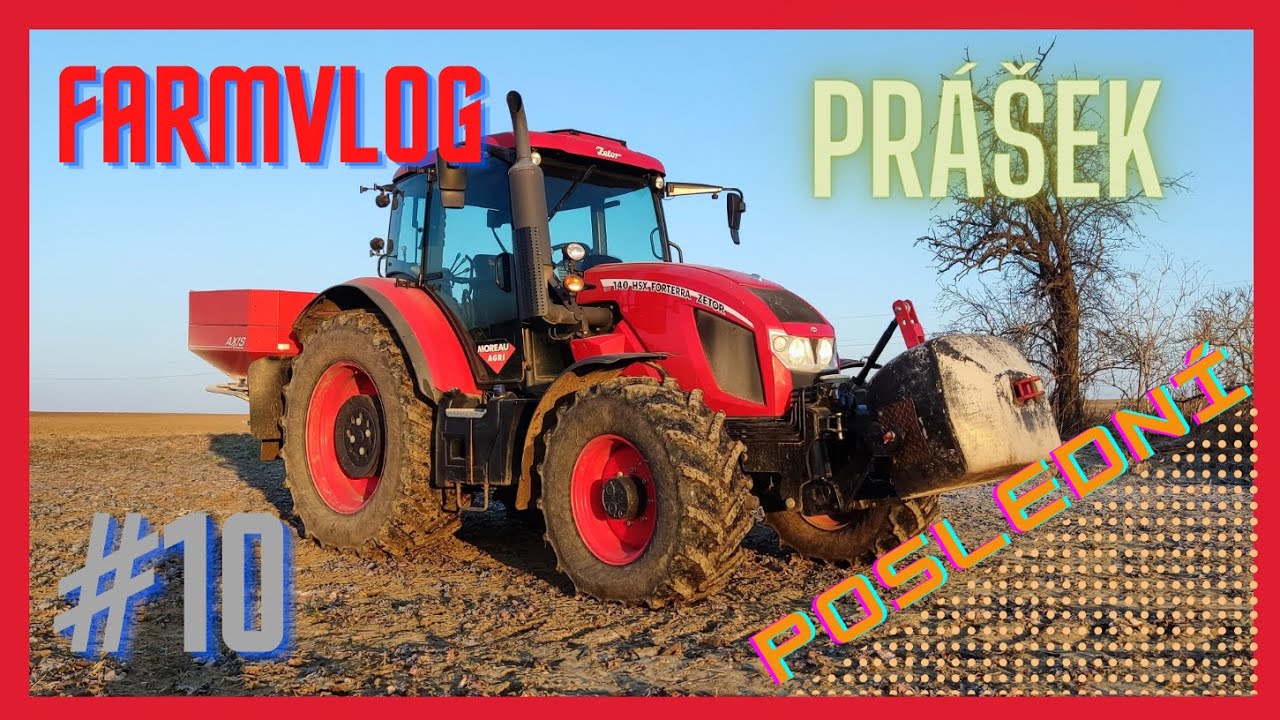 Práškování / Zetor HSX 140 / FarmVlog#10 / Poslední díl z práškování (návoz Katlyn)