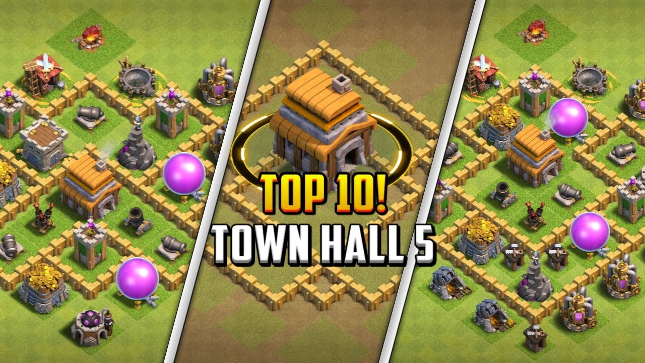 TOP 10! Układ bazy w Town Hall 5 (TH5) + Kopiuj link 2024 | Clash of Clans
