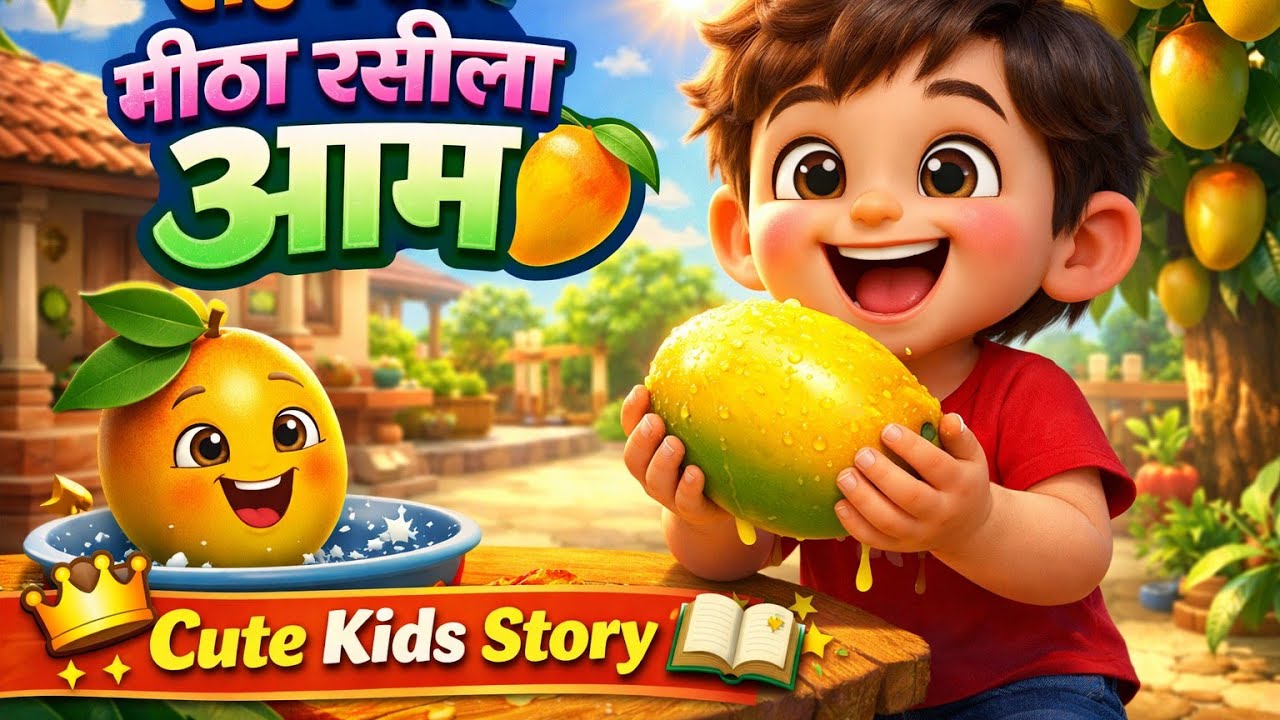 फलों का राजा आम 🥭 | Funny Kids Story आम का मजेदार स्वाद 🥭 | Hindi Story for Kids #moralstory #kisan 