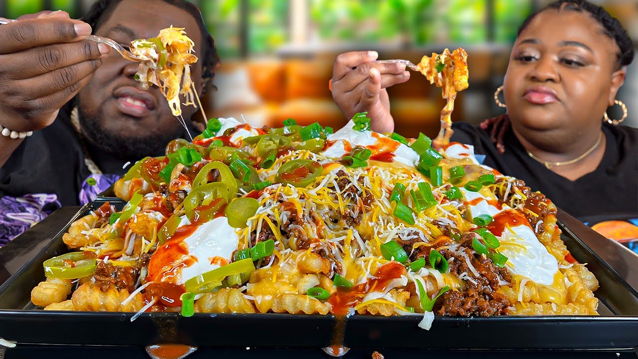 FRIDAY NIGHT LOADED NACHO FRIES!!! | HASHATG THE CANNONS | MUKBANG EATING SHOW