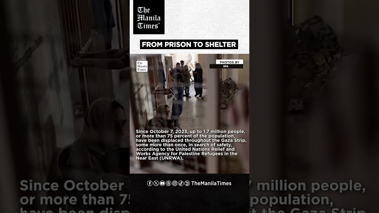 Prison converted into shelter for internally displaced people in Gaza