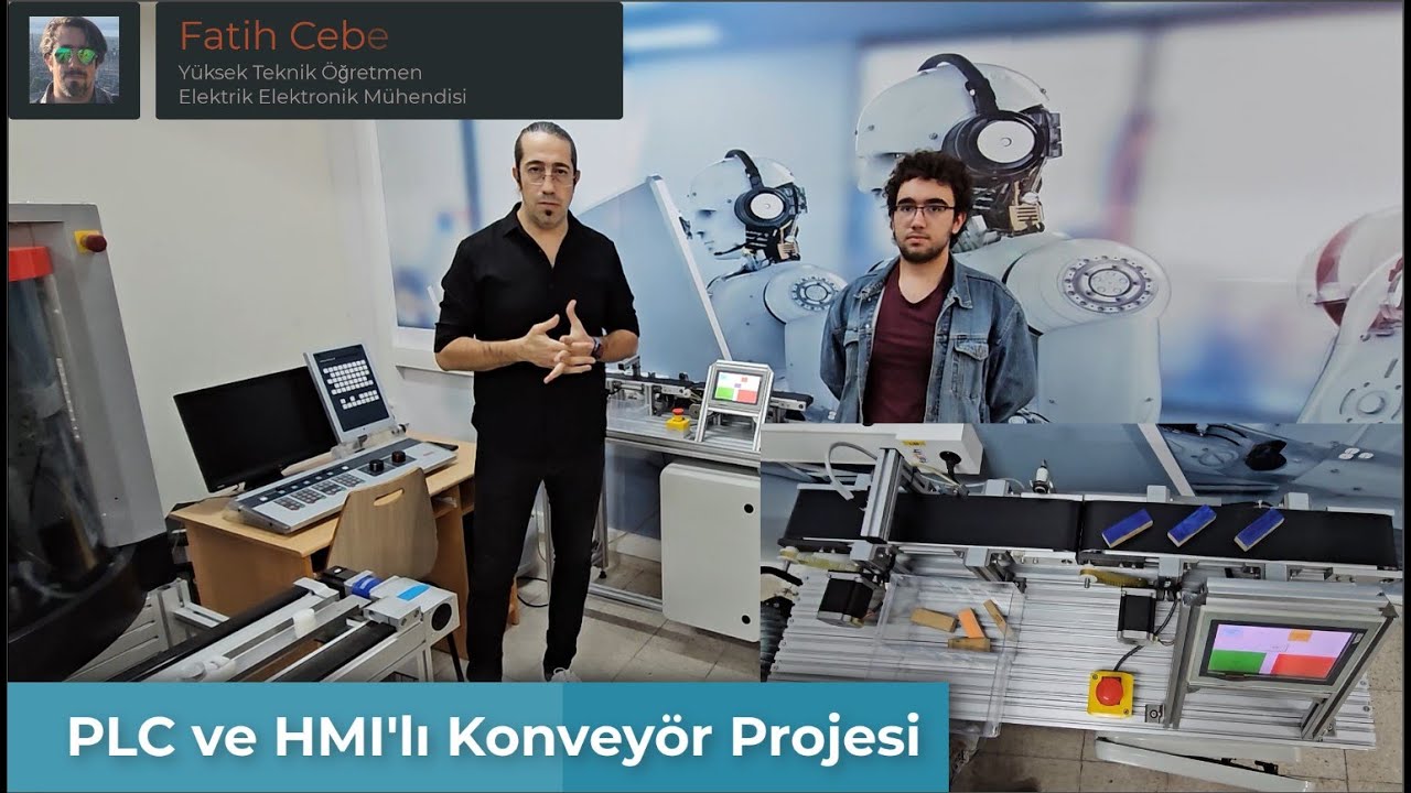 PLC ve HMI'lı Konveyör Projesi (Öğrenci Projesi)