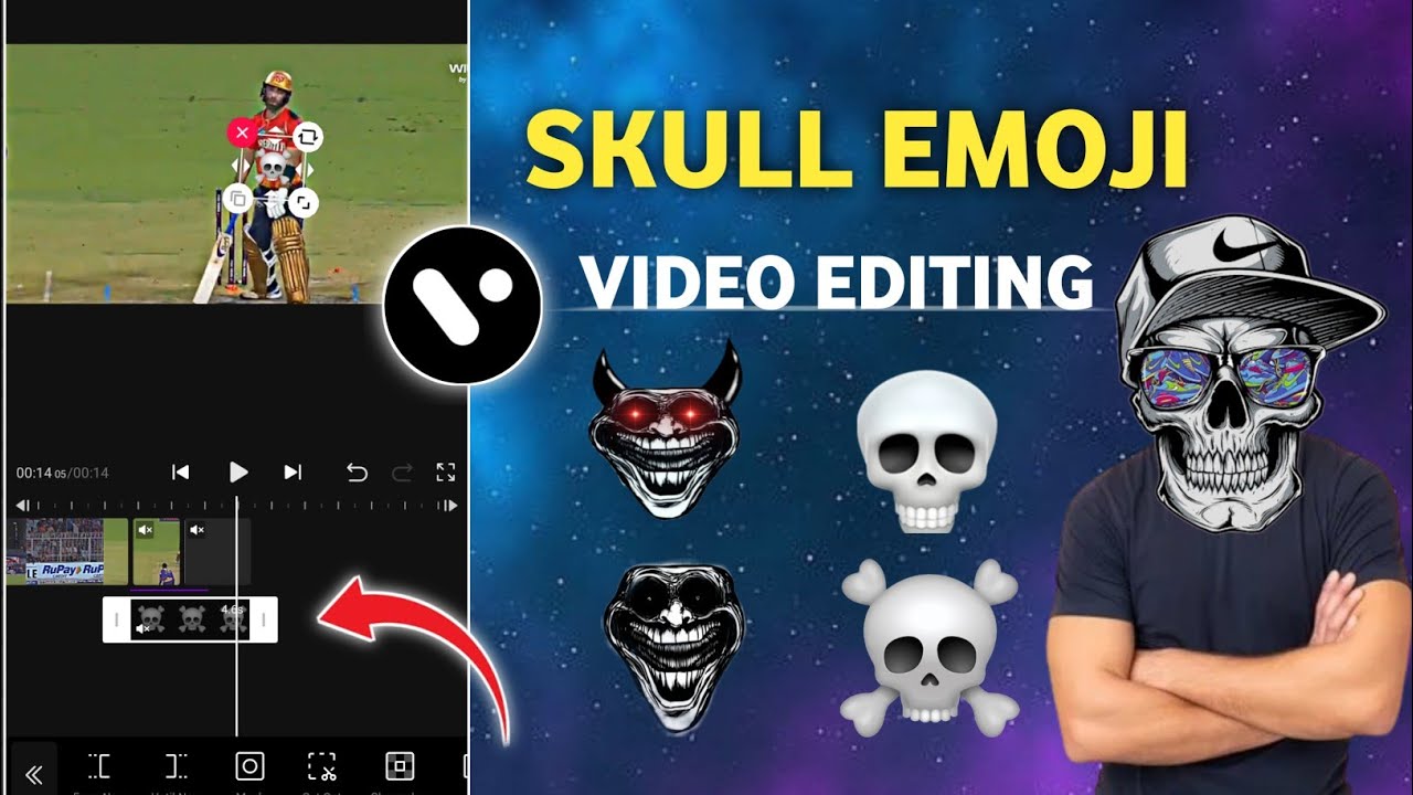 Vita App Skull Face Edit| Skull EmojiVideo Editing In Vita App | Skull Edit InVita App
