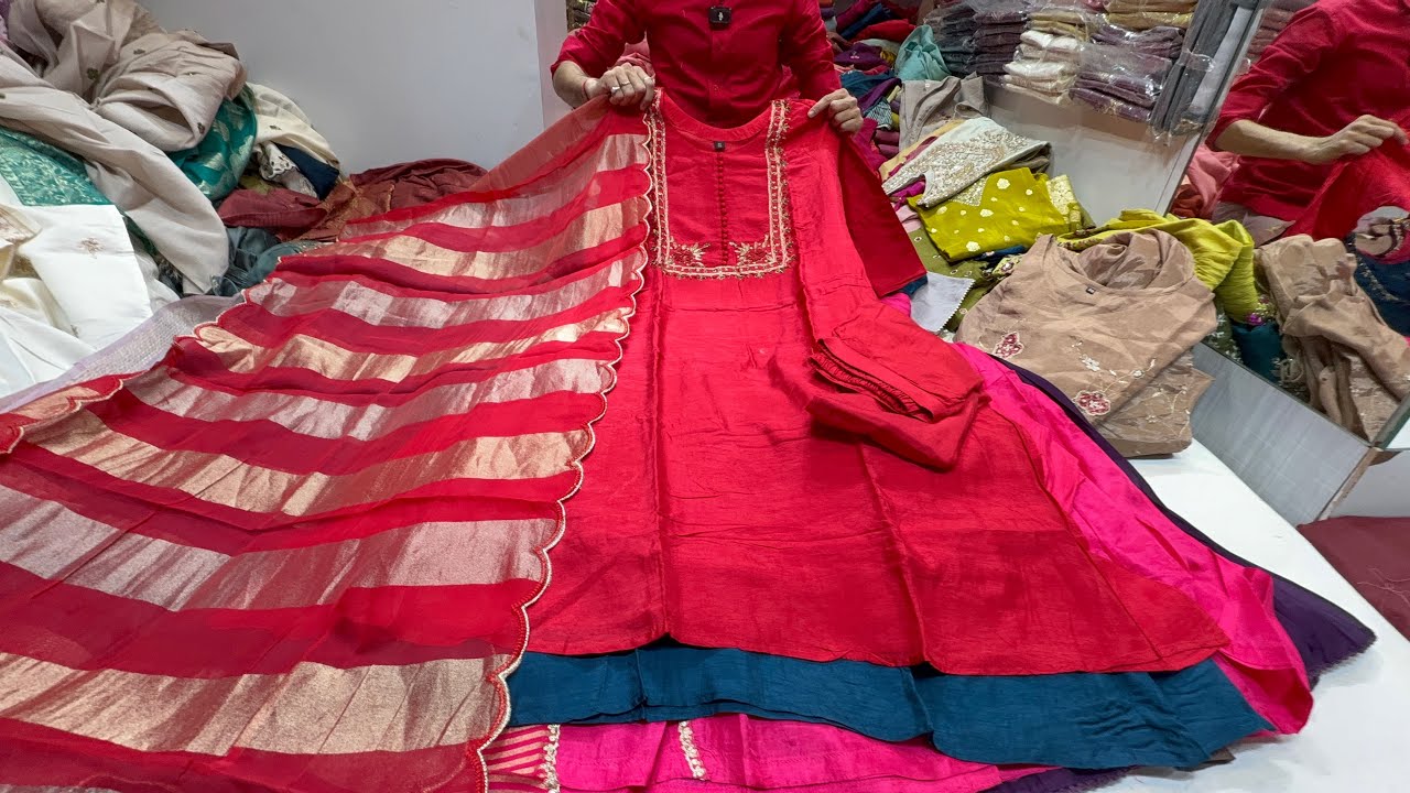 FESTIVE SPECIAL🥳🚨Chickpet Wholesale Exclusive Party wear Kurti setS. Single piece courier avail.