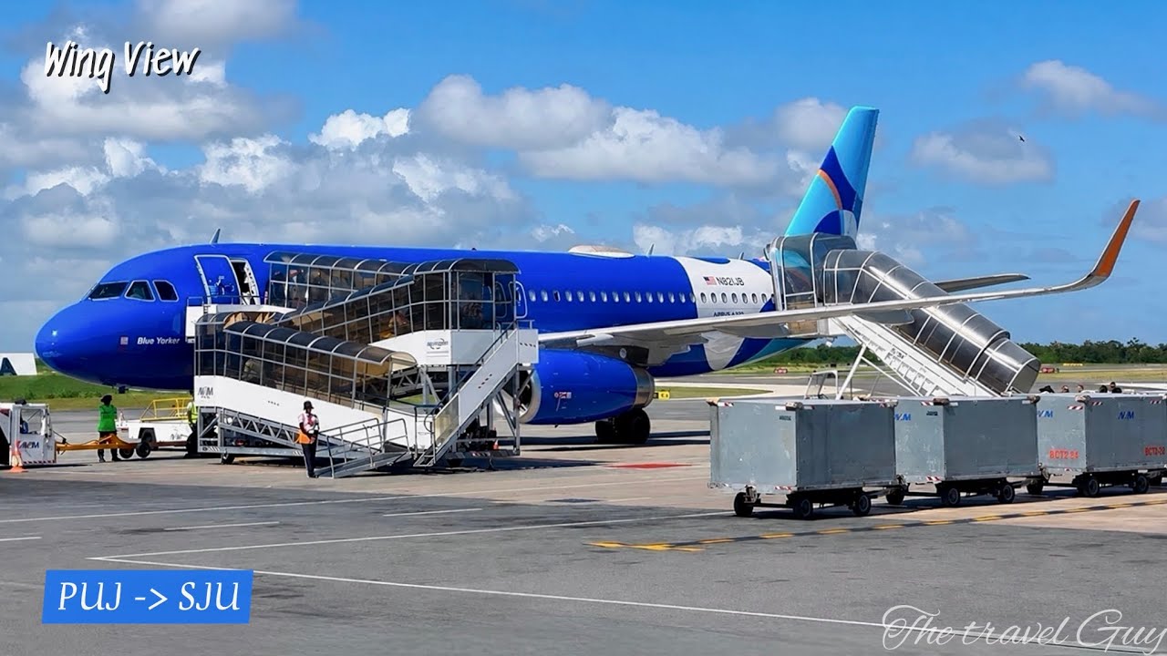 (4K) JetBlue Airways A320 flight from Punta Cana to San Juan International Airport!