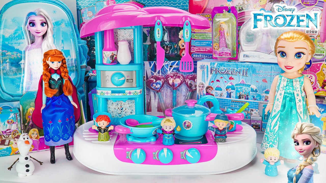 Disney Frozen Toys Collection Unboxing ASMR | Light & Sound Kitchen Playset | Elsa Doll & Nokk Horse