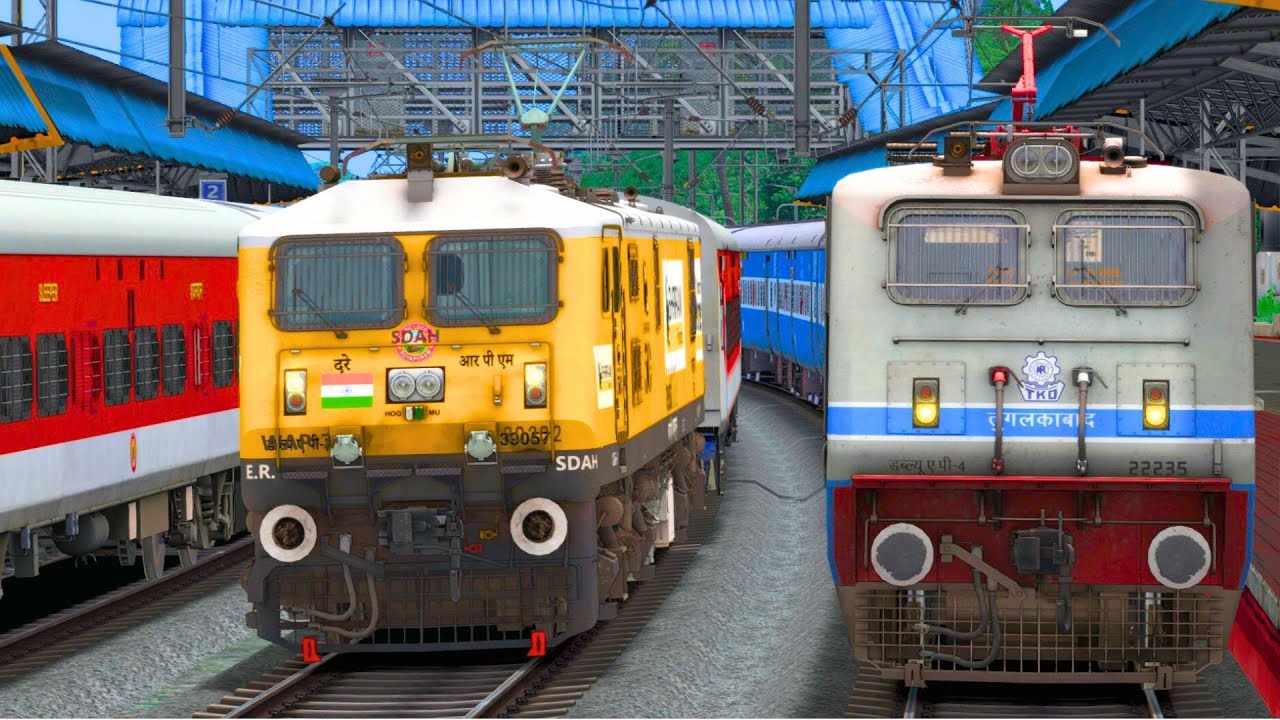 TRAIN HIGH SPEED CROSSING IN LOOP LINE | BUMPY RAILROAD | Train Simulator | Railworks 3 | NTG GAMING