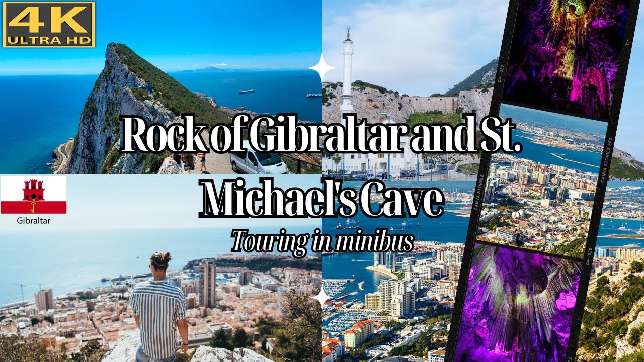 Rock of Gibraltar  and  St. Michael's Cave  Touring in minibus  4k