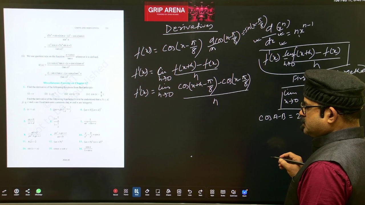 BSEB Class 12 | MATHEMATICS | Derivatives | Day 7 | 12th TOPPERS LEAGUE 2027 | Grip Arena