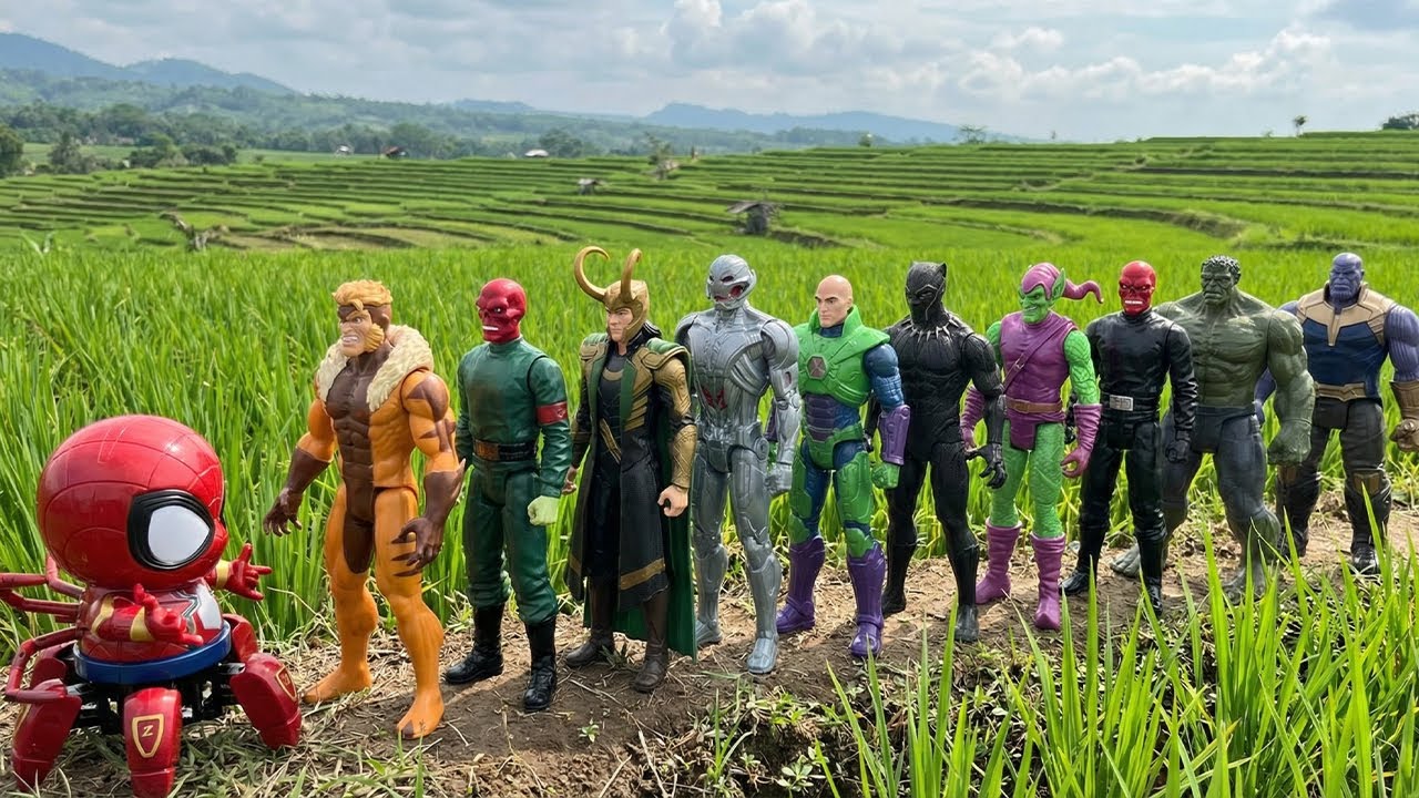 AVENGERS SUPERHERO MISSION, MARVEL SPIDER-MAN, HULK, CAPTAIN AMERICA, THOR, IRON MAN, VENOM, THANOS