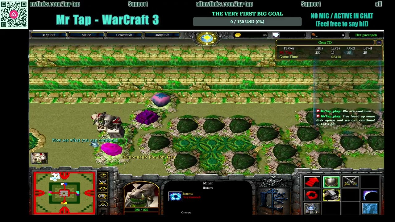 D40-18 - Warcraft III: TFT - Gem TD - Extreme Race Great Hunt Retry - Relaxing no mic gameplay