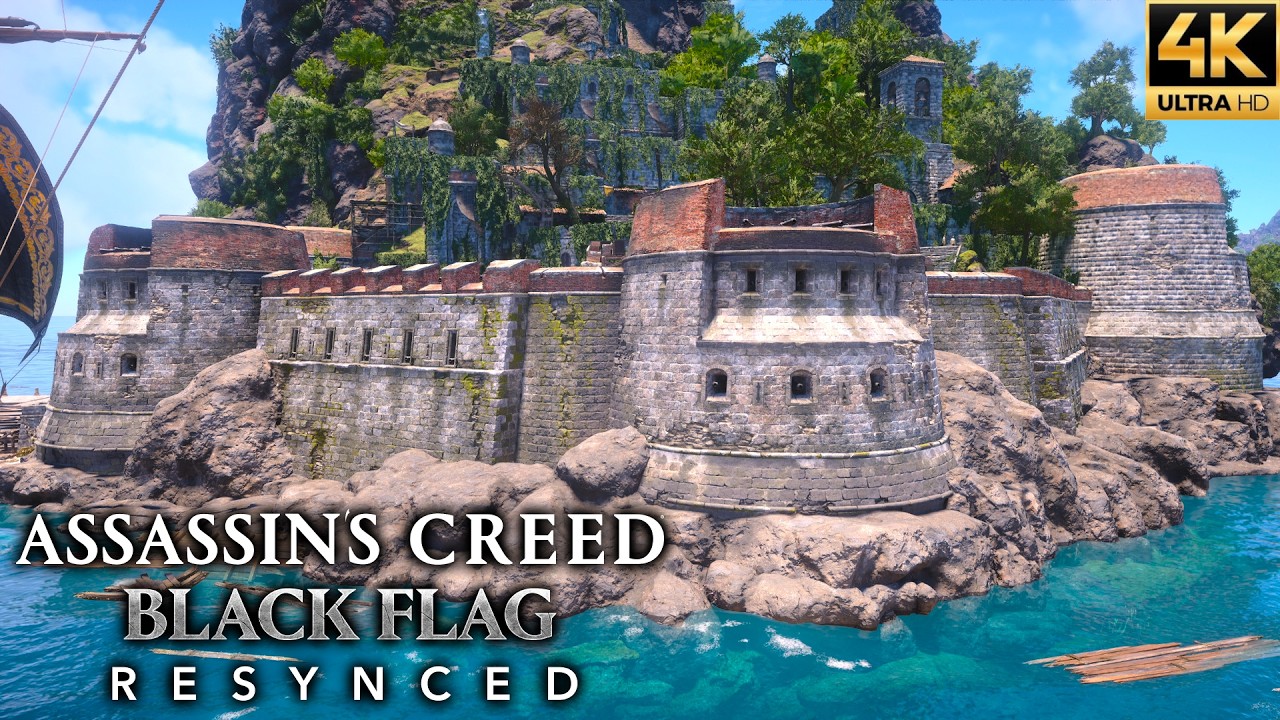 Assassin's Creed Black Flag Resynced - All Naval Forts (4K 60FPS)