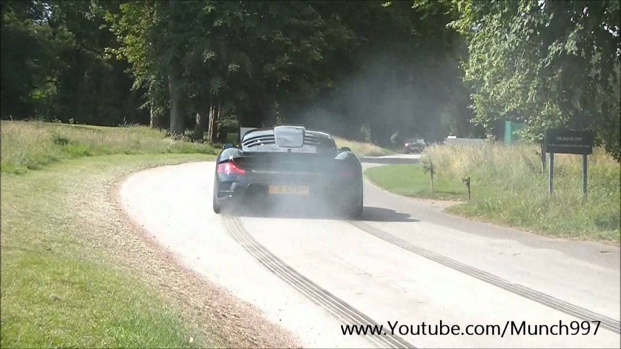 RUF CTR3 HUGE Tyre Smoking Burnout! What a beast!