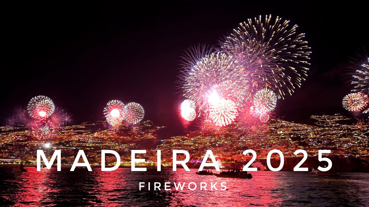 Madeira NYE 2025 Incredible Fireworks from Funchal Bay 4K