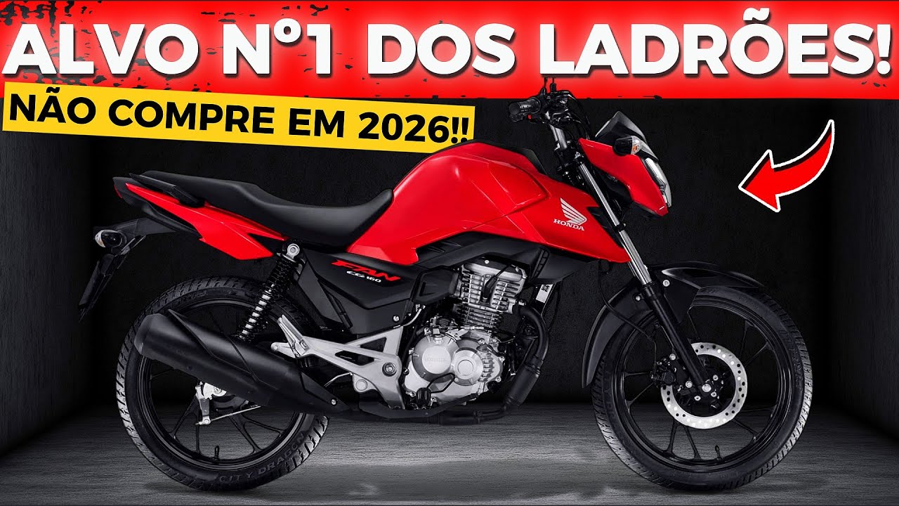FUJA DESSAS 10 MOTOS EM 2026!! (LÍDERES EM ROUBOS!)