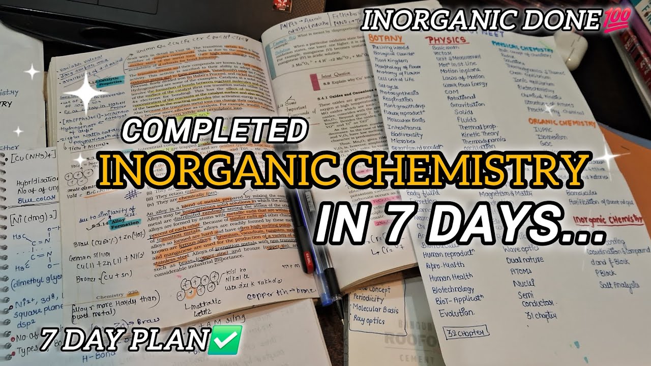 How I Completed Inorganic Chemistry in 7 Days 🔥 | NEET 2026 Strategy #neet2026 #study 
