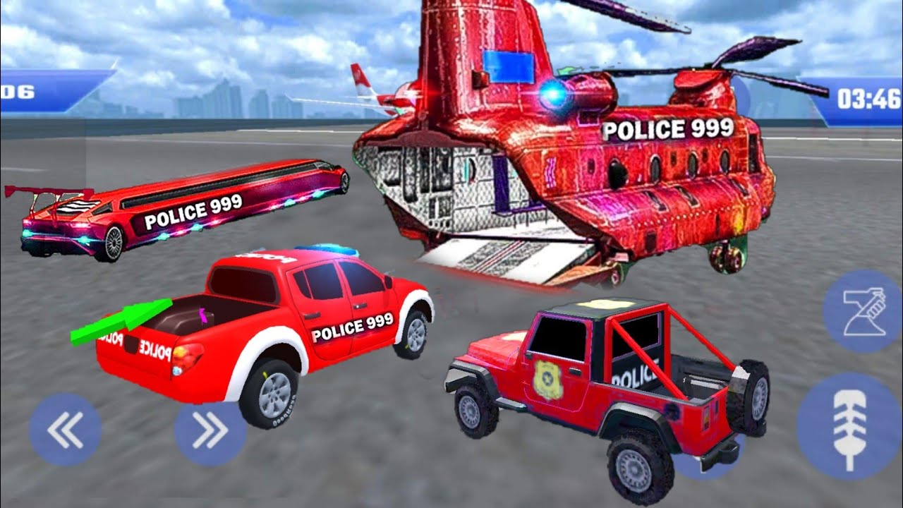 US Police Limo Car Transporter in Cargo Plane #3 - Police Car Transport Sim - Android Gameplay [HD]