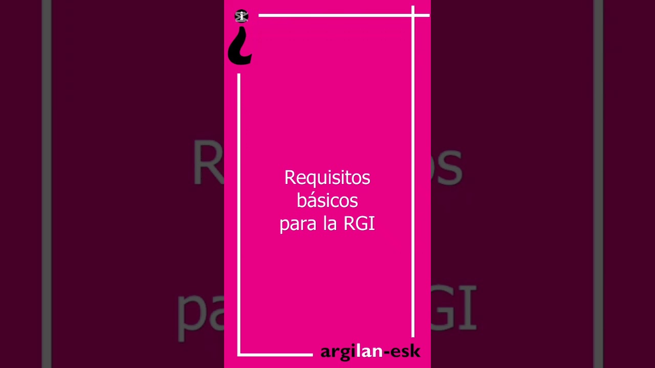 Requisitos b&aacute;sicos para la RGI.