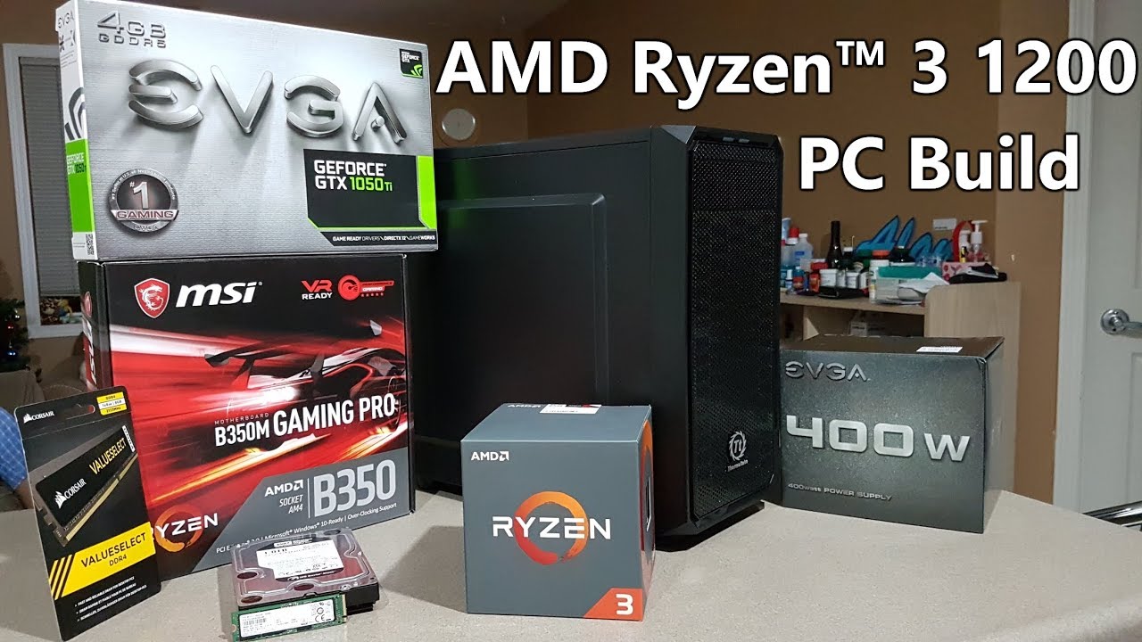 AMD Ryzen 3 1200 + EVGA GTX 1050 Ti Gaming PC | Time Lapse Build