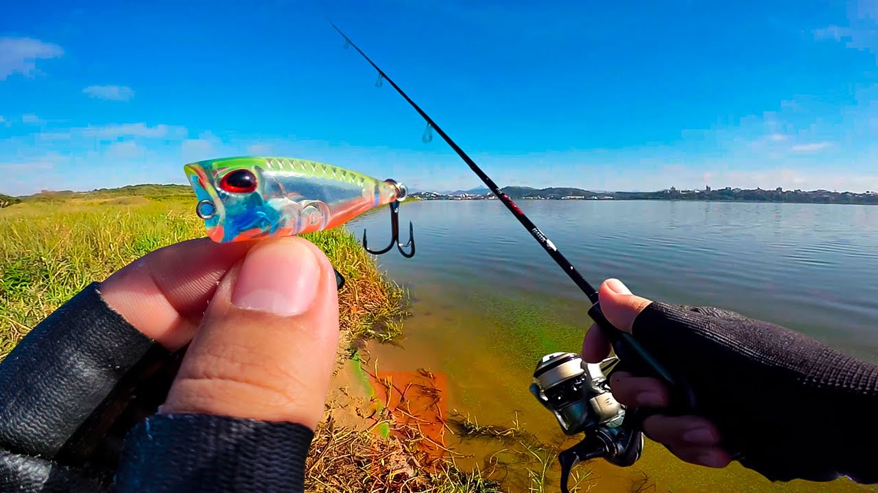 MICRO POPPER CAMPEÃO DE CAPTURAS... ESSE DA AULA! Pescaria Ultralight