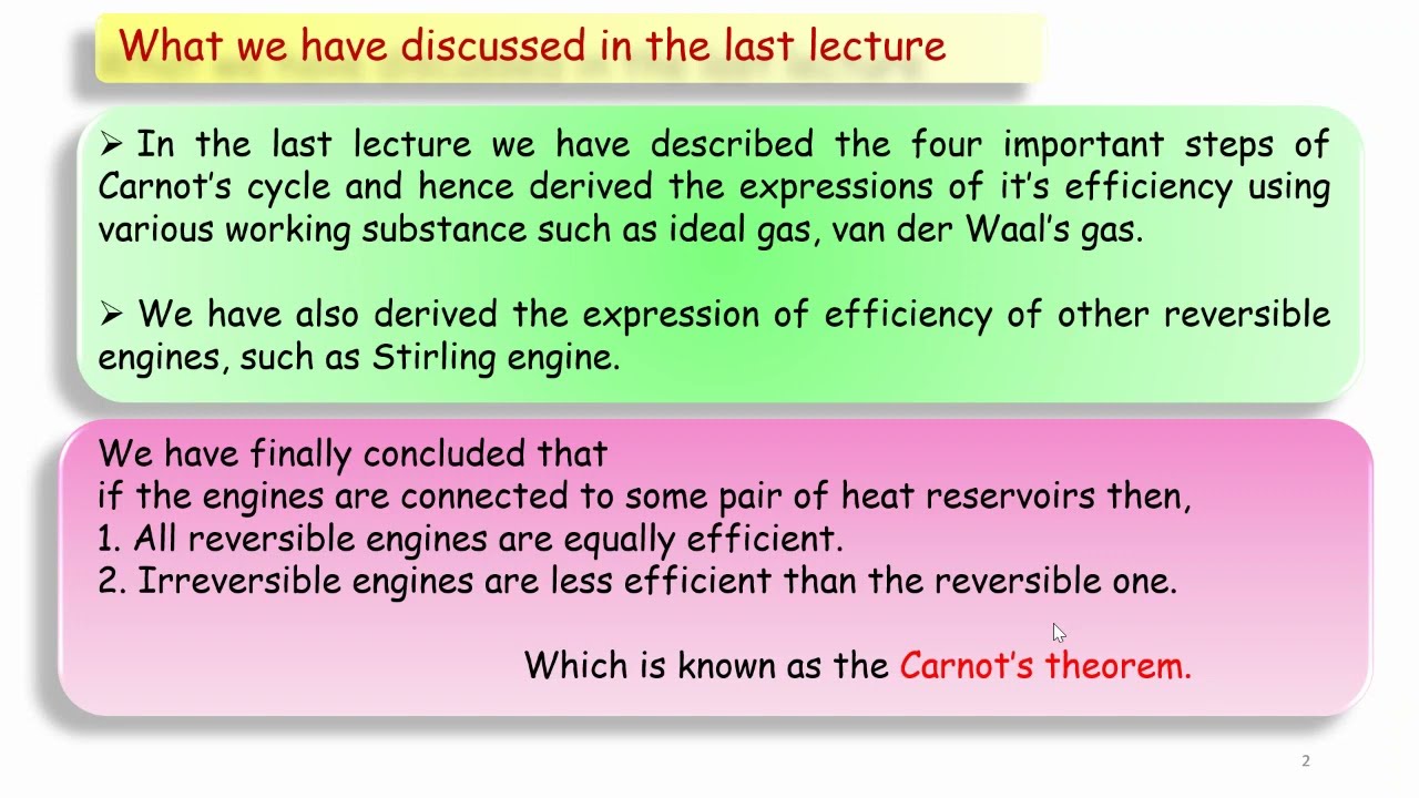 Classical Thermodynamics: Lecture 16