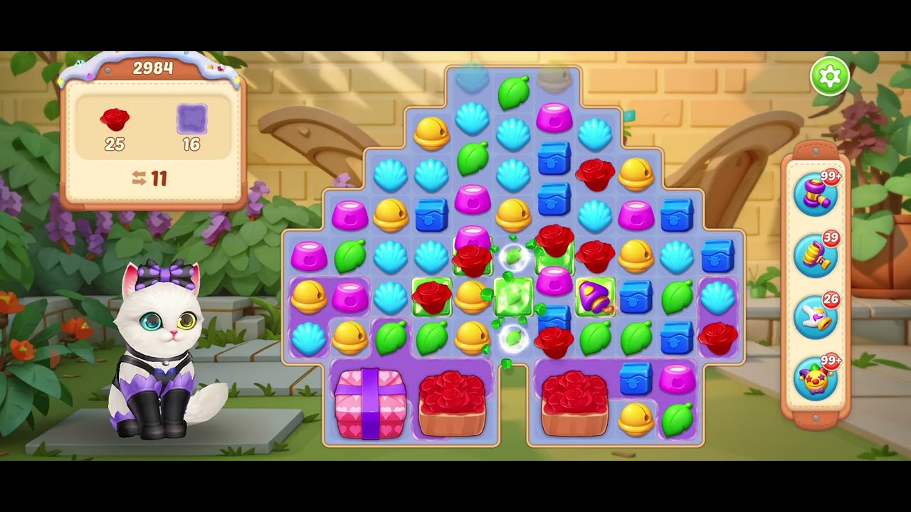 Kitten Match level 2984　パズにゃん　レベル2984