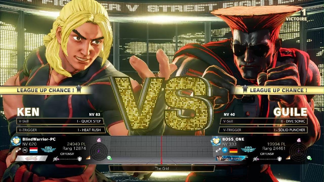 SFV RANKED MATCH : BlindWarrior-PC (KEN) VS BOSS_ONE (GUILE)