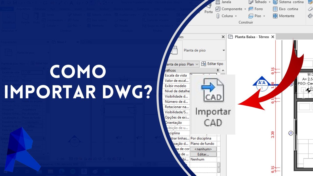 COMO IMPORTAR ARQUIVO DWG DO AUTOCAD PARA O REVIT - (FORMA MAIS FÁCIL)