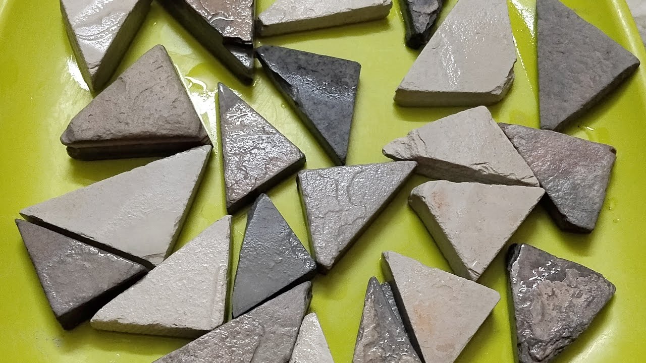 💫🤩Over Night Wet 💦 Slate Triangle🔺 Satisfying Scraping Video💥⚡