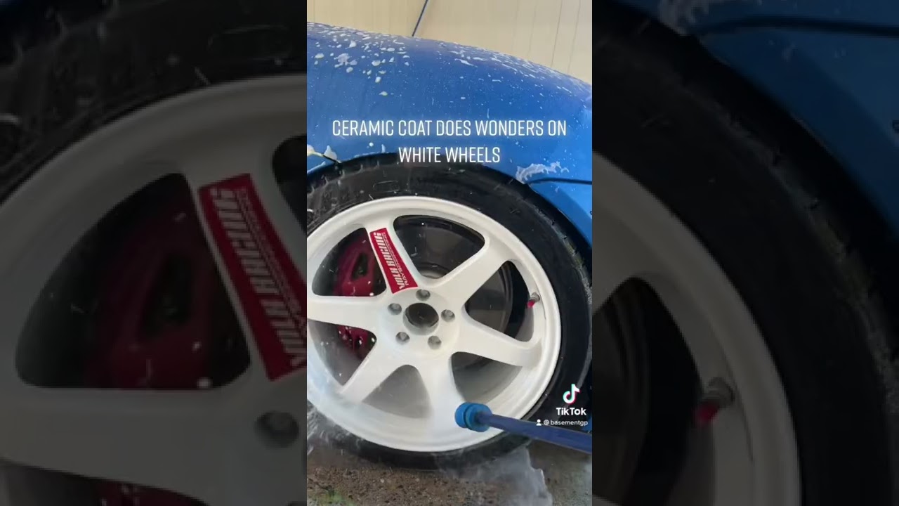 The power of ceramic coat on white wheels