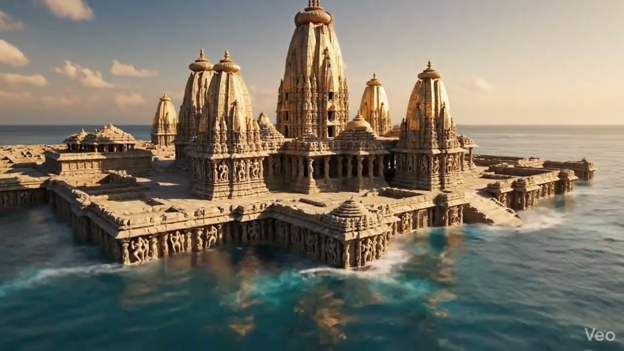 The old dwarka city 🏙️ [dwarka]#dwarka #olddwarka#viral#viralvidio#dwarka-dwarka in ocean 🌊