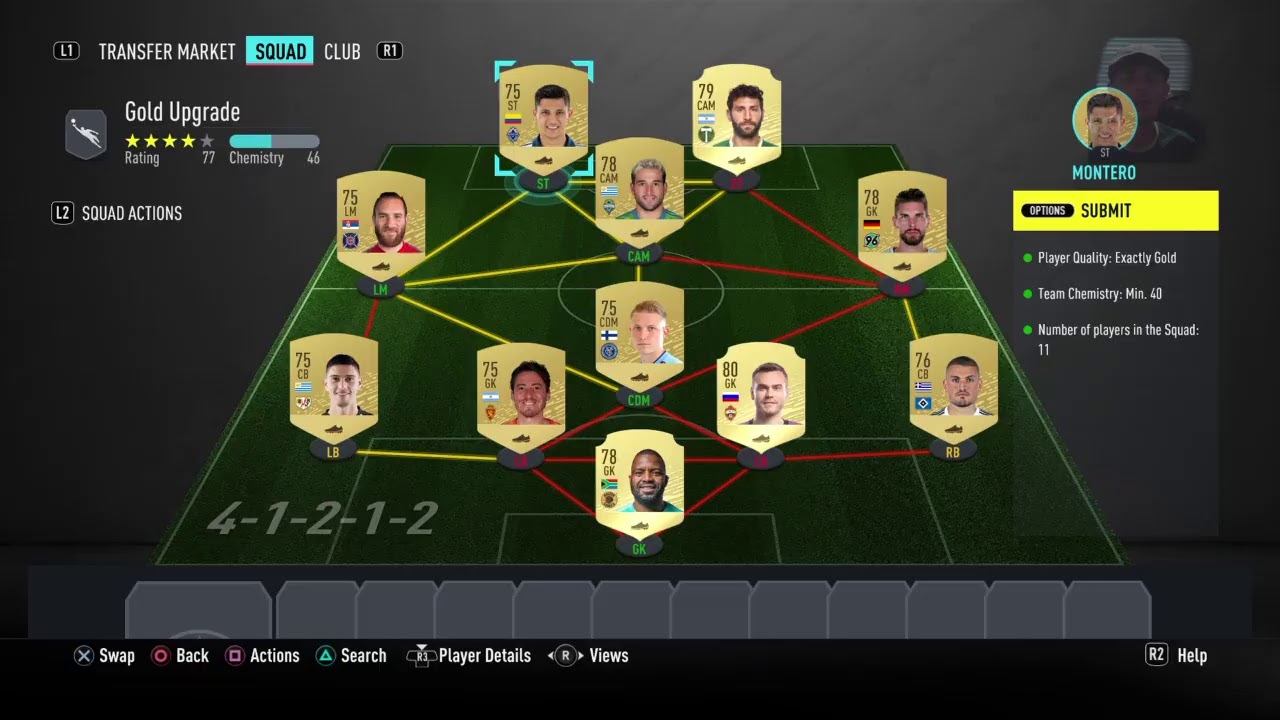 FIFA 20 Gold Upgrade SBC FUT
