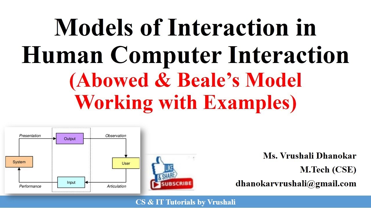 HCI 3.2 Models of Interaction Framework (Abowed & Beale's Model) with Examples | HCI